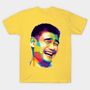 laughing Yao Ming Meme Pop Art T-Shirt